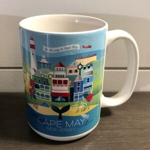 Cape May New Jersey shore Souvenir Mugs set of 2 lighthouse Victorian beach